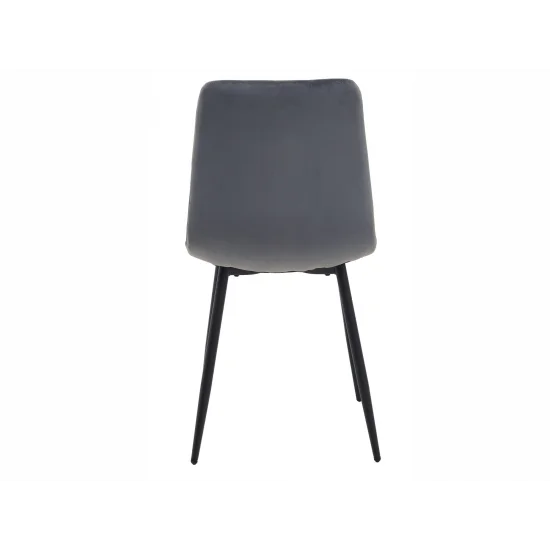 Стул кухонный RUBY Черный каркас / Серый велюр 3