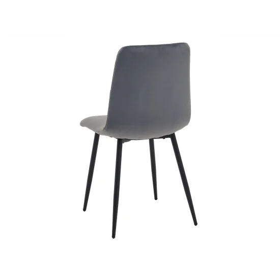 Стул кухонный RUBY Черный каркас / Серый велюр 4