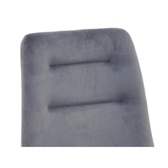 Стул кухонный RUBY Черный каркас / Серый велюр 6