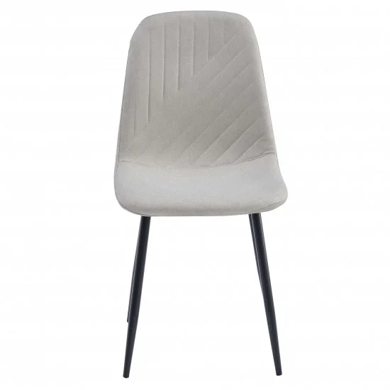 Стілець WAVES Чорний каркас / Бежева тканина 3