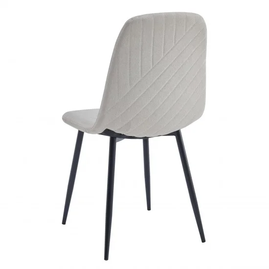 Стілець WAVES Чорний каркас / Бежева тканина 5