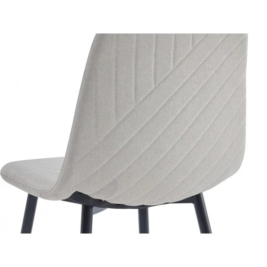 Стілець WAVES Чорний каркас / Бежева тканина 7