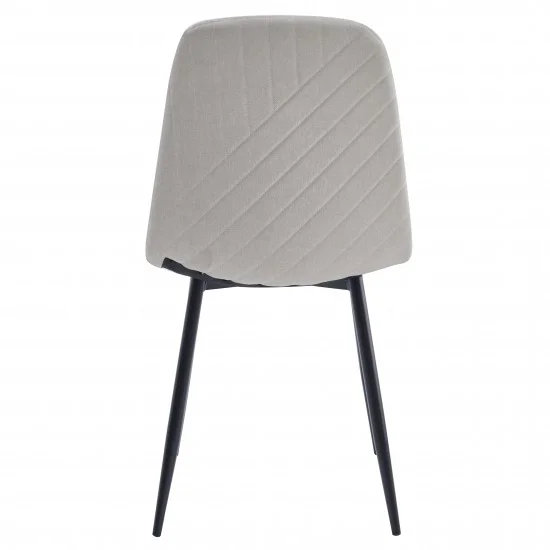 Стілець WAVES Чорний каркас / Бежева тканина 4