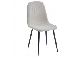 Стілець WAVES Чорний каркас / Бежева тканина