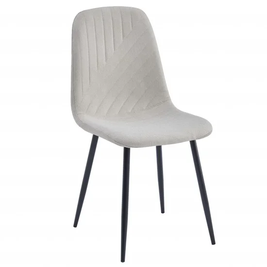 Стілець WAVES Чорний каркас / Бежева тканина 1