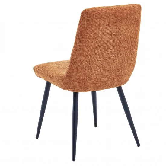 Стілець KIWI Чорний каркас / Теракотова тканина 4