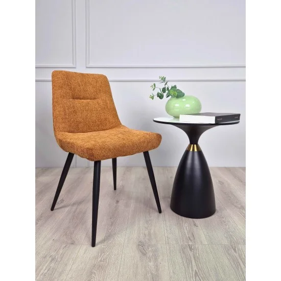 Стілець KIWI Чорний каркас / Теракотова тканина 7
