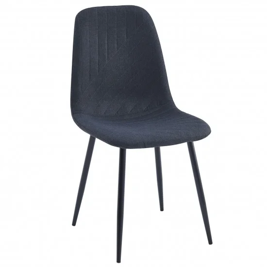Стілець WAVES Чорний каркас / Графіт тканина 1