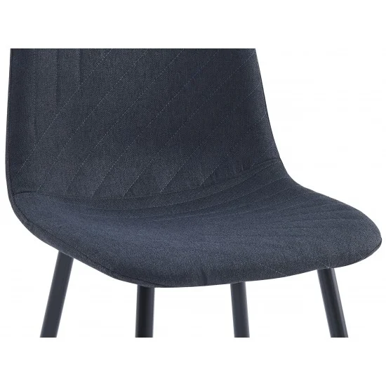 Стілець WAVES Чорний каркас / Графіт тканина 6