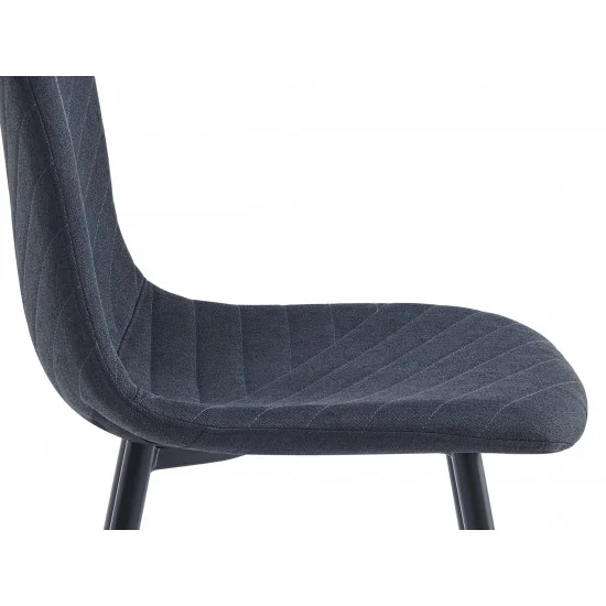 Стілець WAVES Чорний каркас / Графіт тканина 7