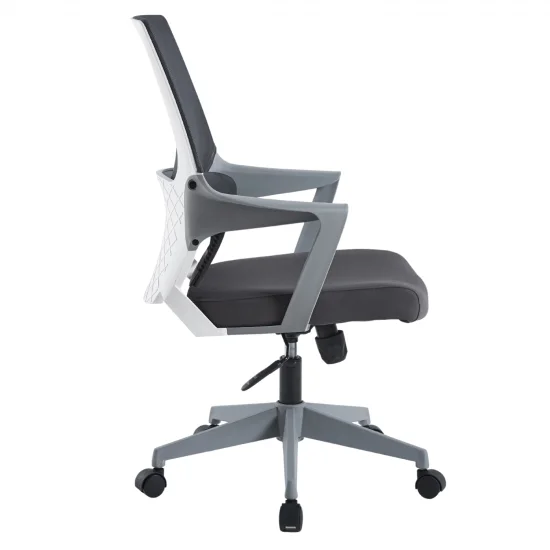 Крісло комп’ютерне ARON Сіре / Білий каркас 2
