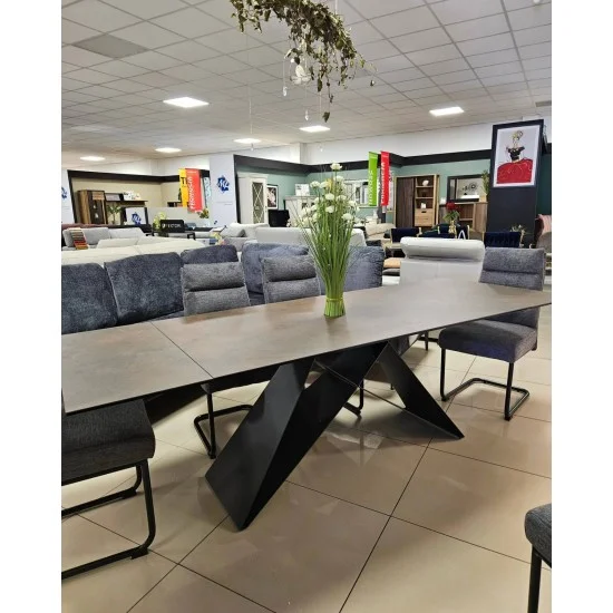 Стол обеденный раскладной WESTIN CERAMIC Бронзовый Ossido Bruno / Черный мат (160-240)X90 WESTINBROC160 11