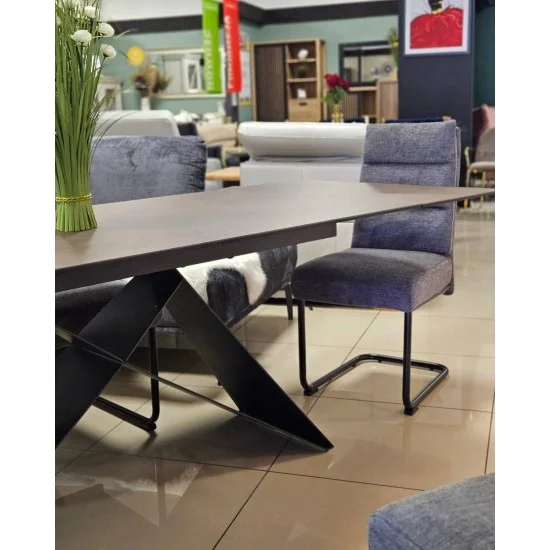 Стол обеденный раскладной WESTIN CERAMIC Бронзовый Ossido Bruno / Черный мат (160-240)X90 WESTINBROC160 12