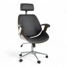 Комп'ютерне крісло KANSAS Чорний Екошкіра OBRKANSASCOR