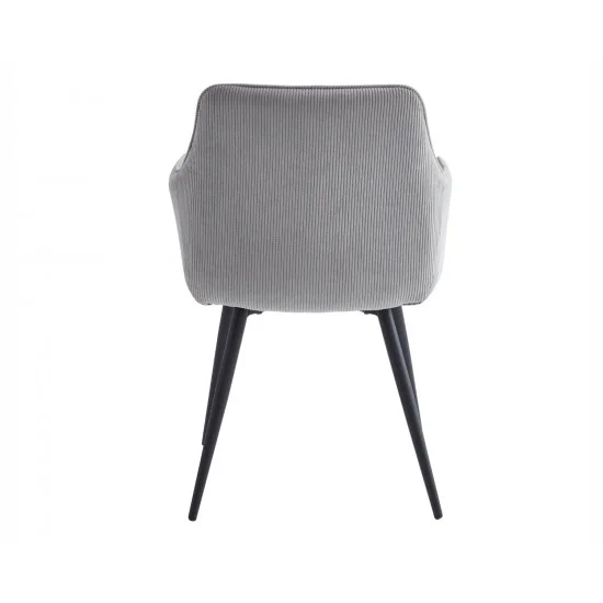 Стілець Ernest Чорний каркас / Світло-сіра тканина вельвет 5