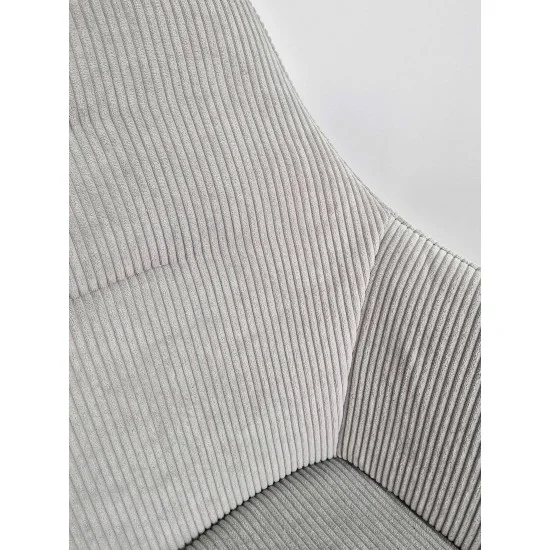 Стілець Ernest Чорний каркас / Світло-сіра тканина вельвет 11