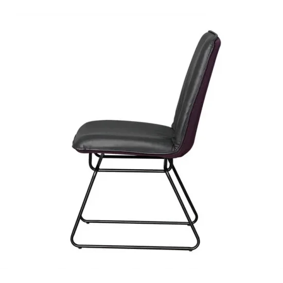 Стул Флер металл сиденье экокожа 46x64x90.5 Черный 3