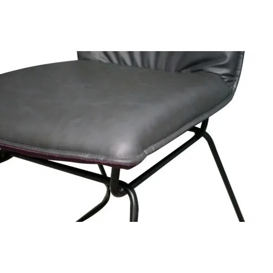 Стул Флер металл сиденье экокожа 46x64x90.5 Черный 5