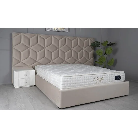 Кровать 1.6 Моника XL с подъемным механизмом 290x215x150 Беж 2