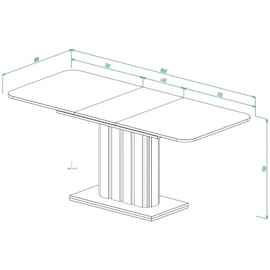 Стол обеденный раскладной LAMAR D/G 80x140(180) Дуб крафт белый / Глиняный серый 9