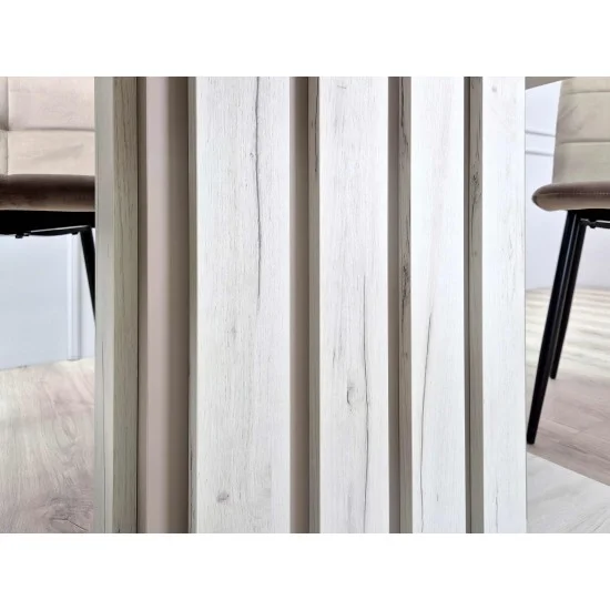 Стол обеденный раскладной LAMAR D/G 80x140(180) Дуб крафт белый / Глиняный серый 6