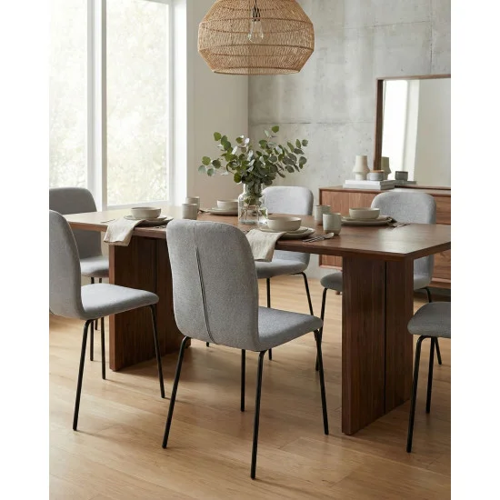 Стул кухонный NAVY Черный каркас/Светло-серая ткань 3