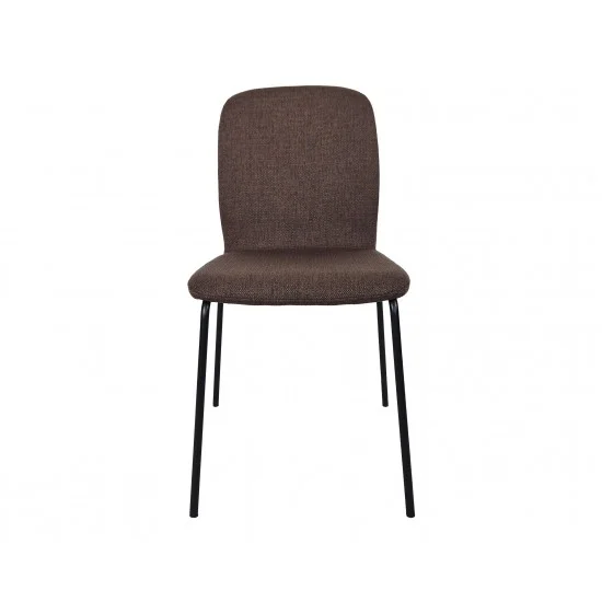 Стілець кухонний NAVY Чорний каркас/Глиняний сірий тканина 2