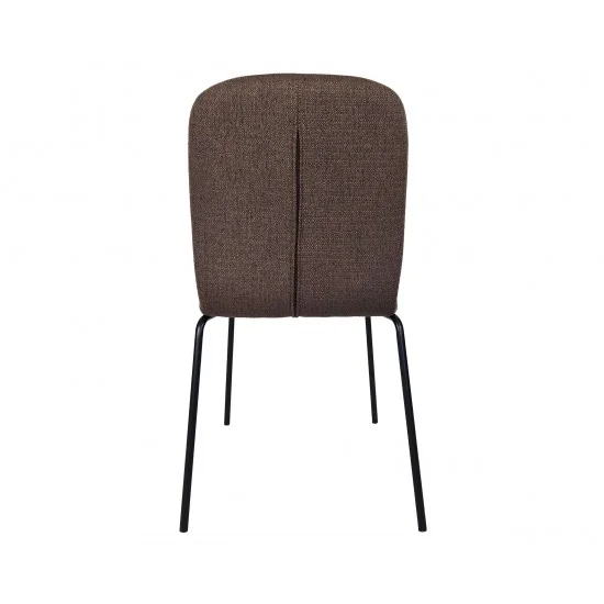 Стілець кухонний NAVY Чорний каркас/Глиняний сірий тканина 7