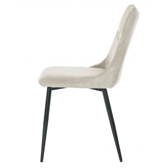 Стул кухонный JUSTIN Черный каркас/Беж ткань 4