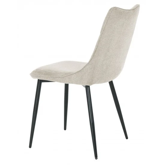 Стул кухонный JUSTIN Черный каркас/Беж ткань 3