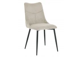 Стул кухонный JUSTIN Черный каркас/Беж ткань