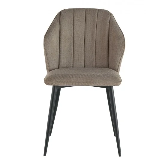 Стілець кухонний NEIL Чорний каркас/Темний беж тканина 2