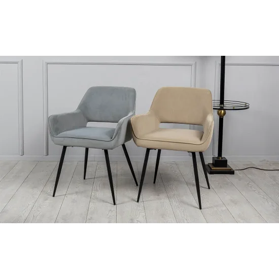 Стілець Сенс метал сидіння тканина 58,5x57,5x79,5 см Бежевий 6