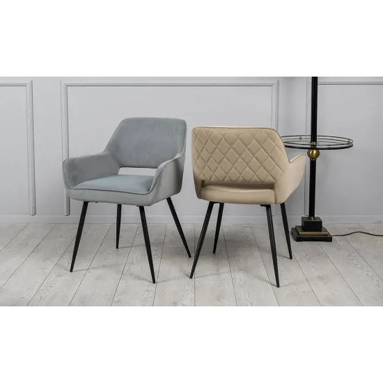 Стілець Сенс метал сидіння тканина 58,5x57,5x79,5 см Бежевий 7