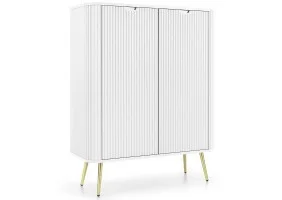 Комод Зова/Zova 2-дверный с золотыми ножками K103 Белый Ш103xВ129 см.