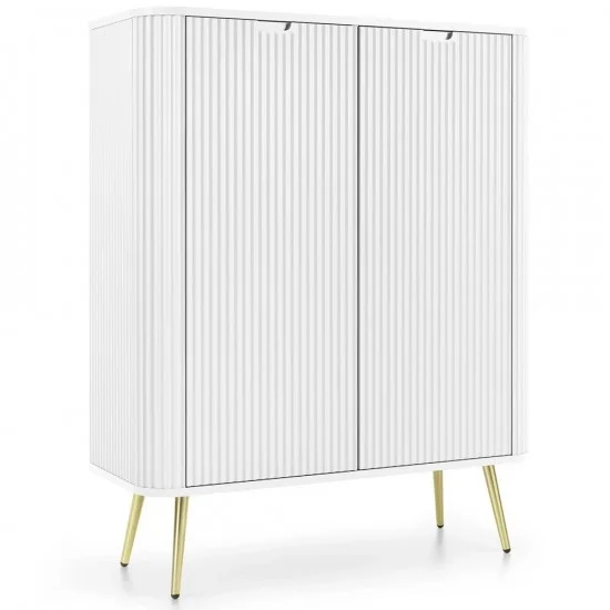 Комод Зова/Zova 2-дверный с золотыми ножками K103 Белый Ш103xВ129 см. 1