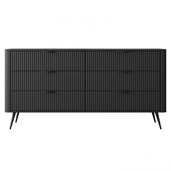 Комод Ланте / Lante з 6 шухлядами 6S/163 Чорний Ш163xВ81 см. 2