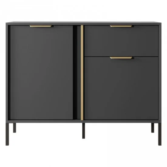 Комод Ларс/Lars 2-дверный с 1 ящиком 2DS/104 Антрацит Ш104xВ82 см. 2