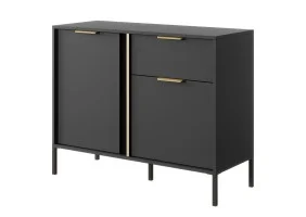 Комод Ларс/Lars 2-дверный с 1 ящиком 2DS/104 Антрацит Ш104xВ82 см.