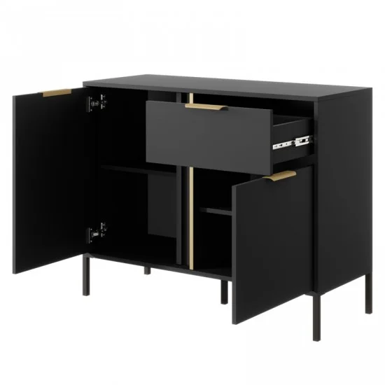 Комод Ларс/Lars 2-дверный с 1 ящиком 2DS/104 Антрацит Ш104xВ82 см. 4