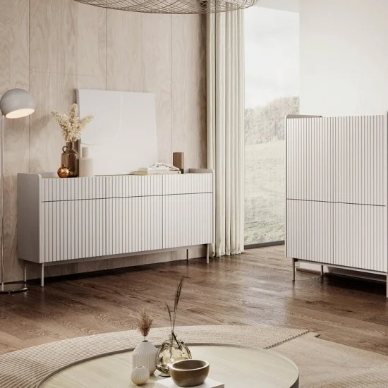 Комод Левел/Level 3-дверный с 3 ящиками 3D3S/153 Бежевый/дуб сканди Ш153xВ82 см. 6