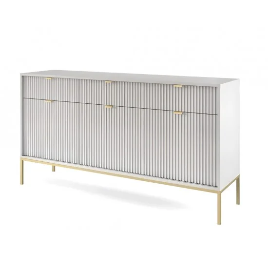 Комод Нова / Nova 3-дверний з 3 шухлядами і золотими ніжками KSZ154 Сірий Ш154xВ83 см. 1