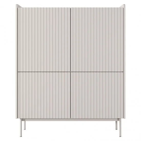 Комод високий Левел / Level 4-дверний 4D/103 Беж/дуб сканді Ш103xВ126 см. 3