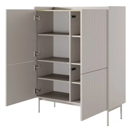 Комод високий Левел / Level 4-дверний 4D/103 Беж/дуб сканді Ш103xВ126 см. 4