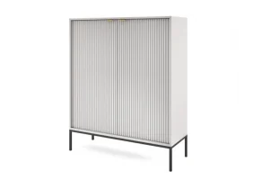 Комод високий Нова / Nova 2-дверний з чорними ніжками K104 Сірий Ш104xВ125 см.