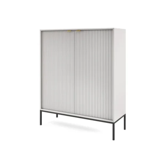 Комод високий Нова / Nova 2-дверний з чорними ніжками K104 Сірий Ш104xВ125 см. 1