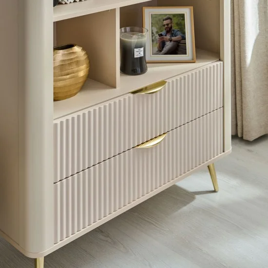 Стеллаж Ланте/Lante 2S с 2 ящиками Бежевый Ш88xВ193 см. 9