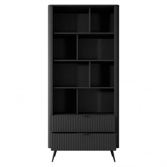 Стелаж Ланте / Lante 2S з 2 шухлядами Чорний Ш88xВ193 см. 3