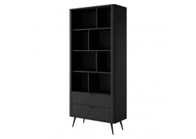 Стелаж Ланте / Lante 2S з 2 шухлядами Чорний Ш88xВ193 см.