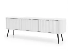 Тумба под телевизор Зова/Zova 3-дверная с черными ножками RTV168 Белый Ш168xВ56 см.